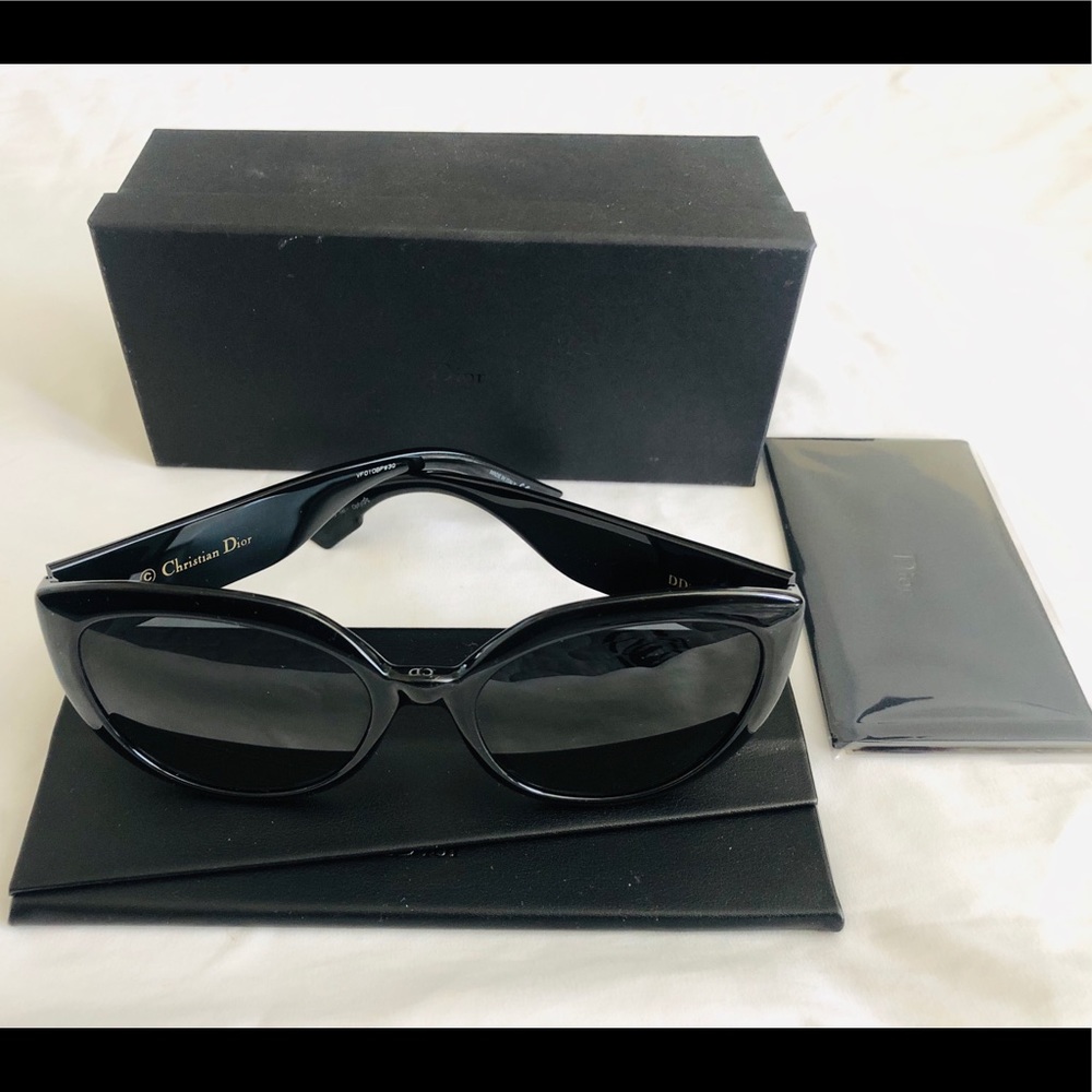 NEW AUTHENTIC CHRISTIAN DIOR DDIORF SUNGLASSES BLK